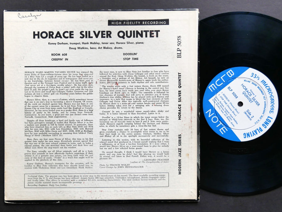 HORACE SILVER Quintet Volume 3 BLUE NOTE BLP 5058 LEX Hank Mobley Kenny Dorham