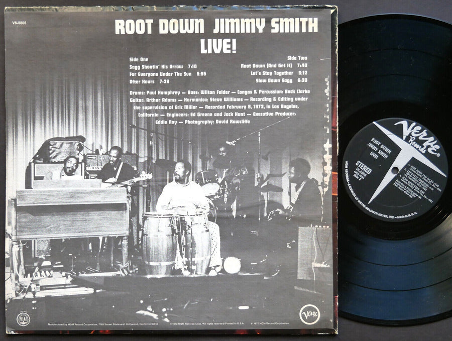 JIMMY SMITH Root Down LP VERVE V6-8806 US 1972 JAZZ FUNK Paul Humphrey