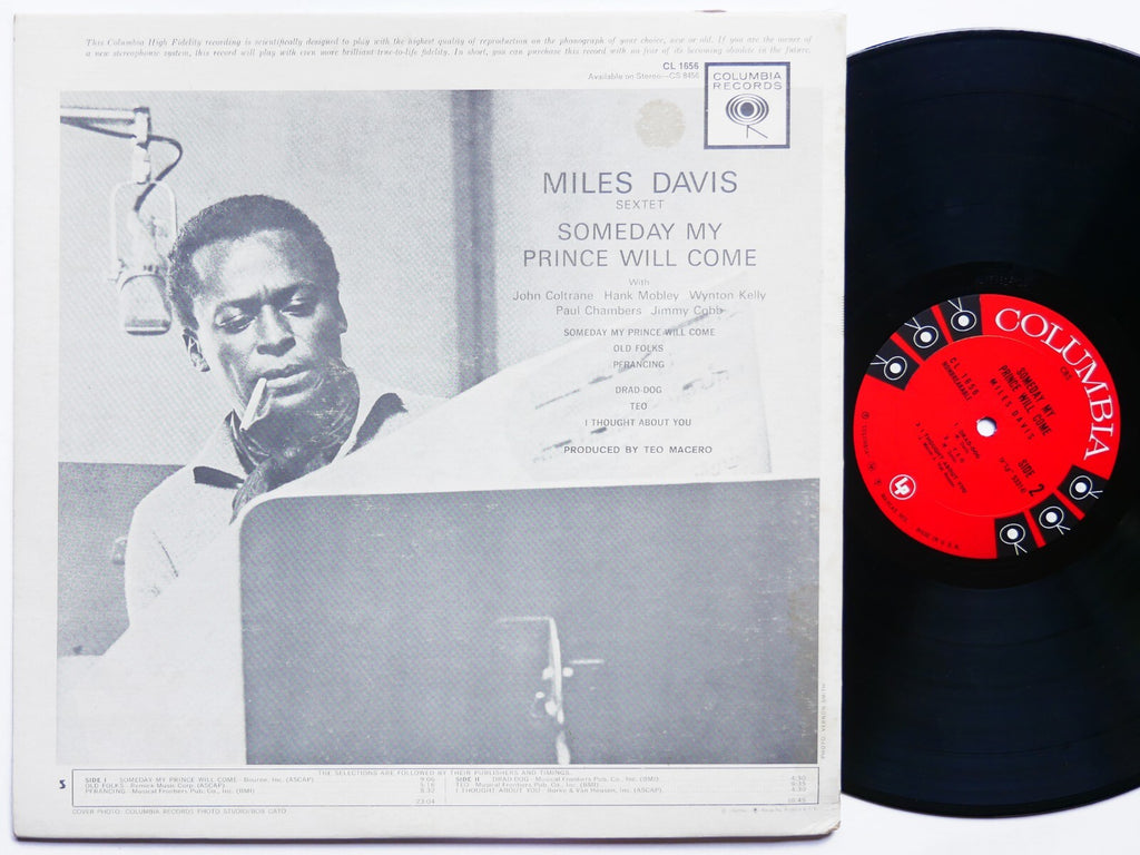 MILES DAVIS Someday My Prince Will Come LP COLUMBIA CL 1656 MONO John Coltrane