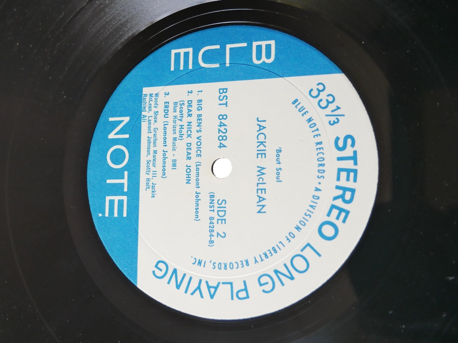 JACKIE MCLEAN 'Bout Soul LP BLUE NOTE 84284 Grachan Moncur III Rashied Ali CLEAN