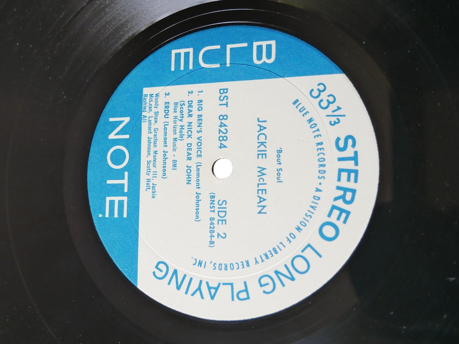 JACKIE MCLEAN 'Bout Soul LP BLUE NOTE 84284 Grachan Moncur III Rashied Ali CLEAN