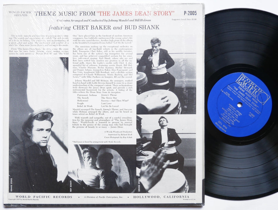 CHET BAKER & BUD SHANK James Dean Story LP WORLD PACIFIC P-2005 US 1957 DG MONO
