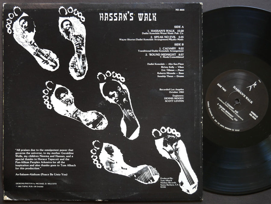 Signed by DADISI KOMOLAFE Hassan's Walk LP NIMBUS WEST RECORDS NS-3035 US 1983