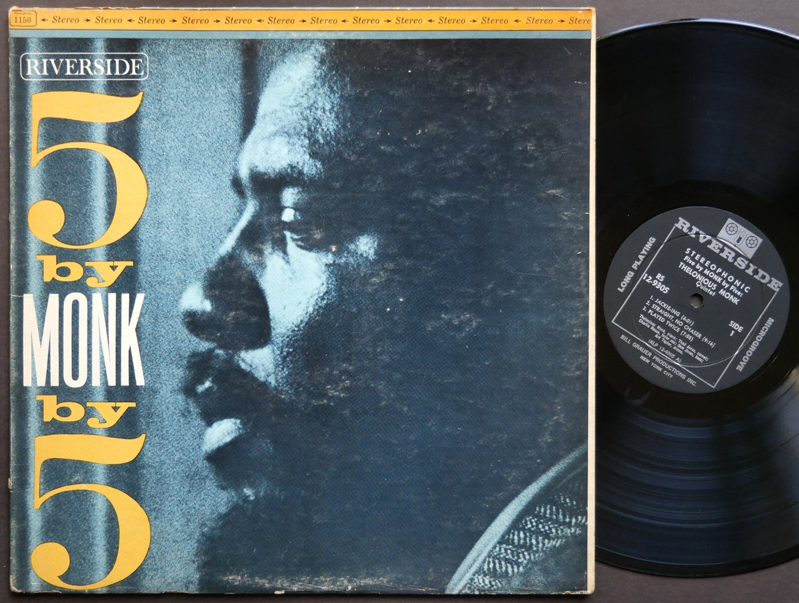 THELONIOUS MONK 5 By Monk By 5 LP RIVERSIDE RS 12-9305 Charlie Rouse Thad Jones