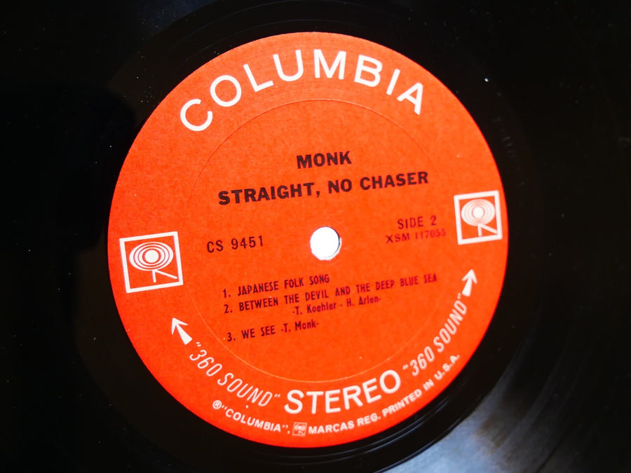 THELONIOUS MONK Straight, No Chaser LP COLUMBIA CS 9451 US 1967 Charlie Rouse