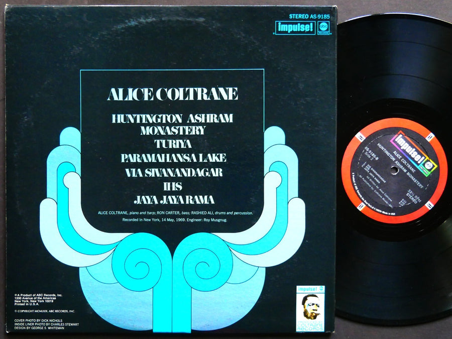 ALICE COLTRANE Huntington Ashram Monastery LP IMPULSE! AS-9185 Rashied Ali CLEAN