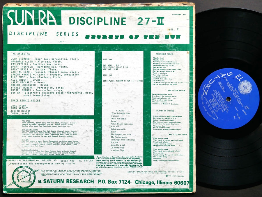 SUN RA Infinity Arkestra Discipline 27-II LP EL SATURN RECORDS 538 US 1973 Jazz