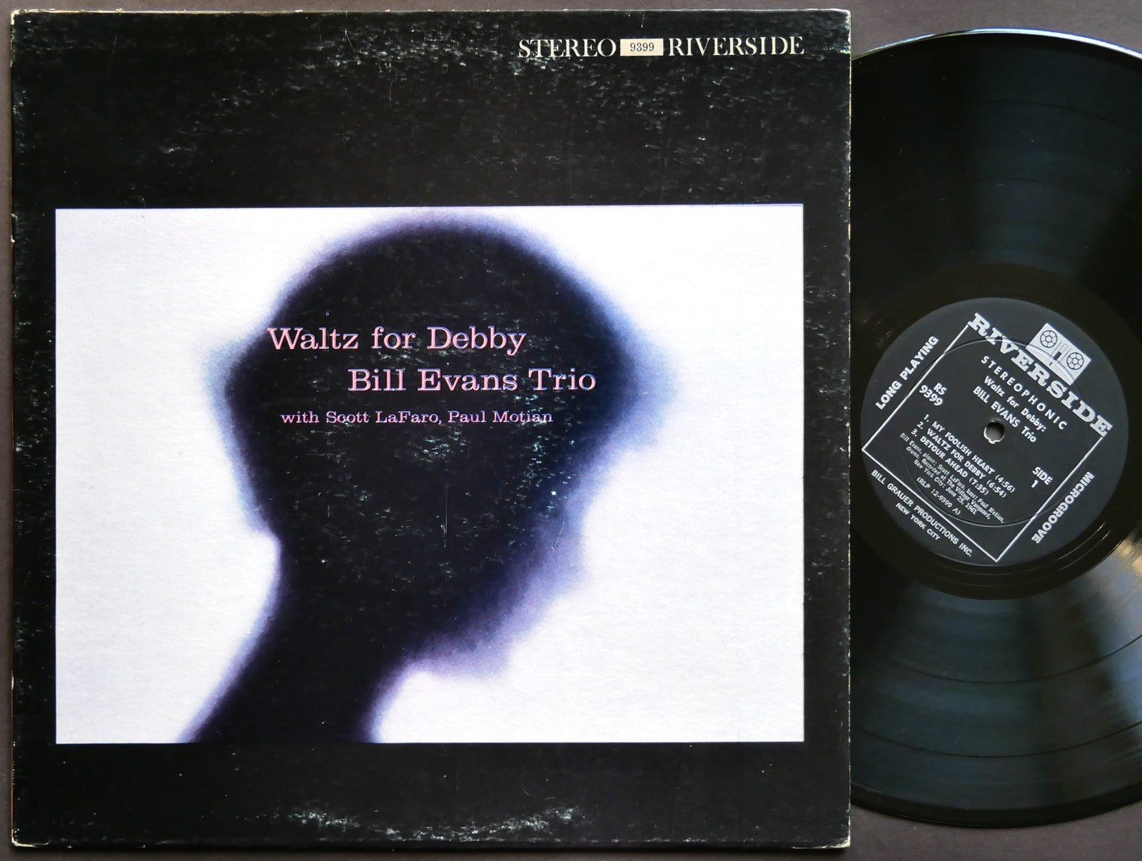 BILL EVANS TRIO Waltz For Debby LP RIVERSIDE RS 9399 US 1963 Scott LaFaro VG+