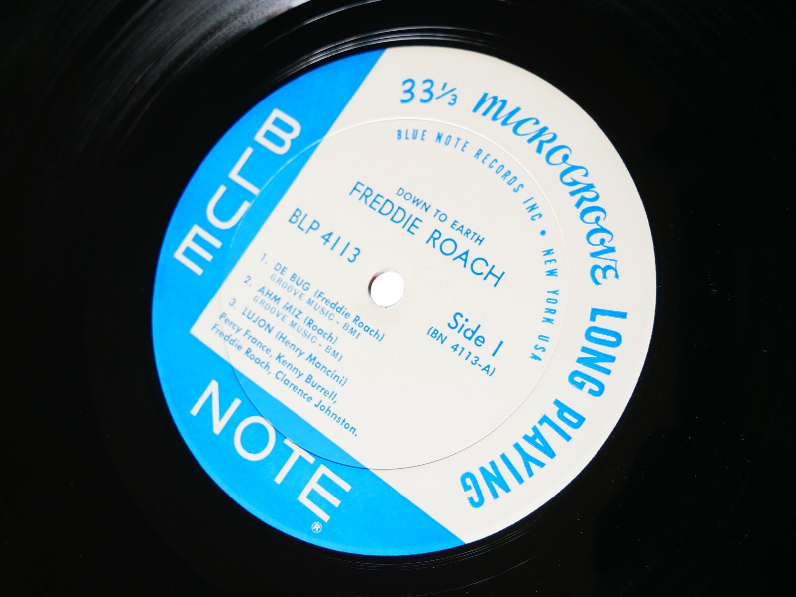 FREDDIE ROACH Down To Earth LP BLUE NOTE 4113 US 1962 NY EAR MONO Kenny Burrell