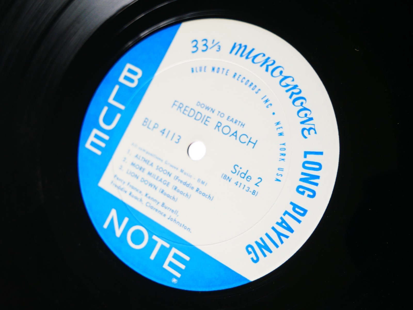 FREDDIE ROACH Down To Earth LP BLUE NOTE 4113 US 1962 NY EAR MONO Kenny Burrell