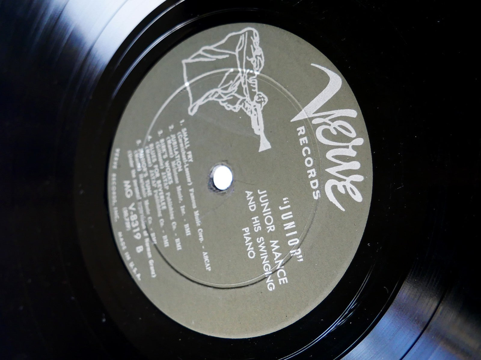 JUNIOR MANCE Junior LP VERVE RECORDS MG V-8319 US 1959 DG MONO JAZZ Ray Brown