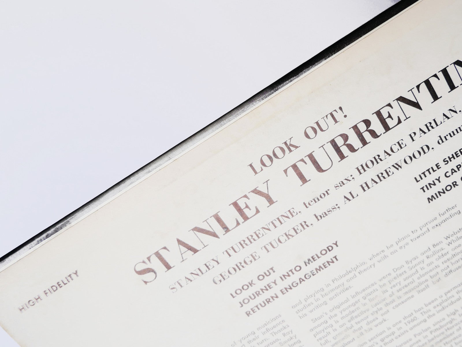 STANLEY TURRENTINE Look Out! LP BLUE NOTE BLP 4039 RVG EAR DG MONO Horace Parlan