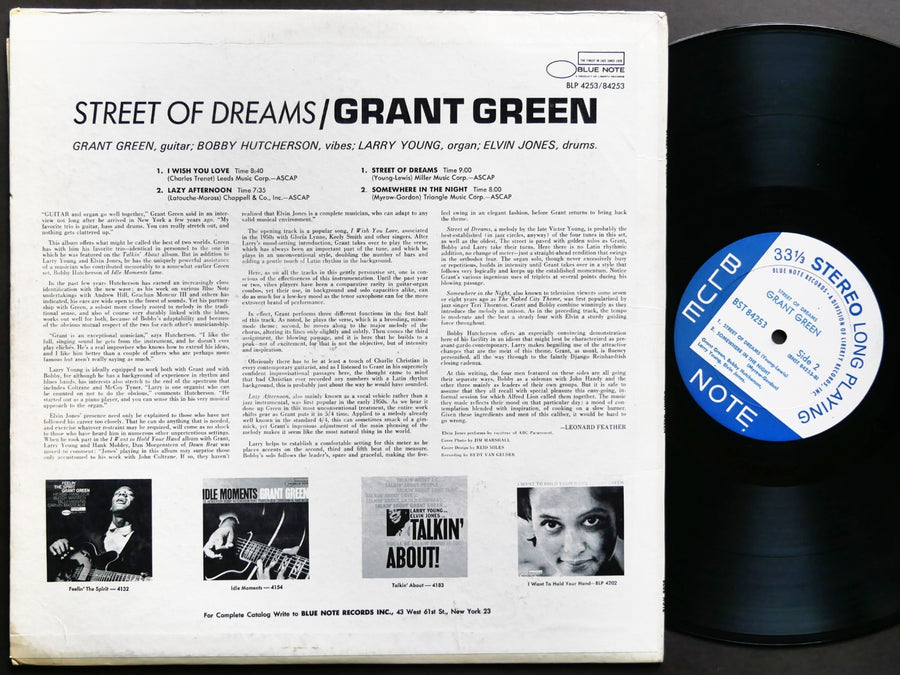 GRANT GREEN Street Of Dreams LP BLUE NOTE BST 84253 RVG Bobby Hutcherson VG+