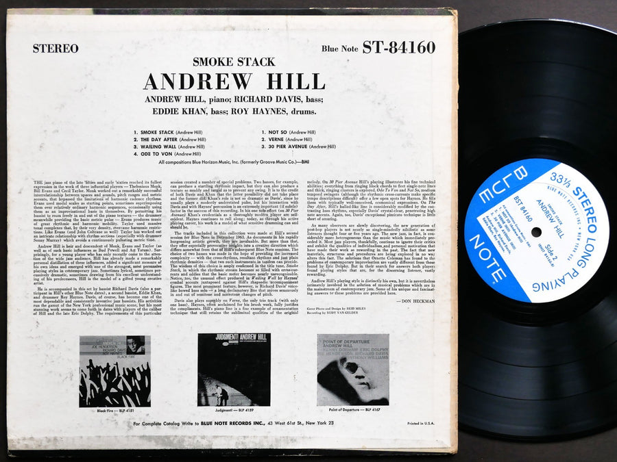 ANDREW HILL Smoke Stack LP BLUE NOTE BST 84160 US 1966 NY EAR JAZZ Roy Haynes