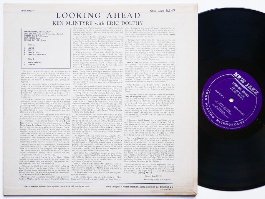 KEN MCINTYRE ERIC DOLPHY Looking Ahead LP NEW JAZZ 8247 DG MONO Walter Bishop