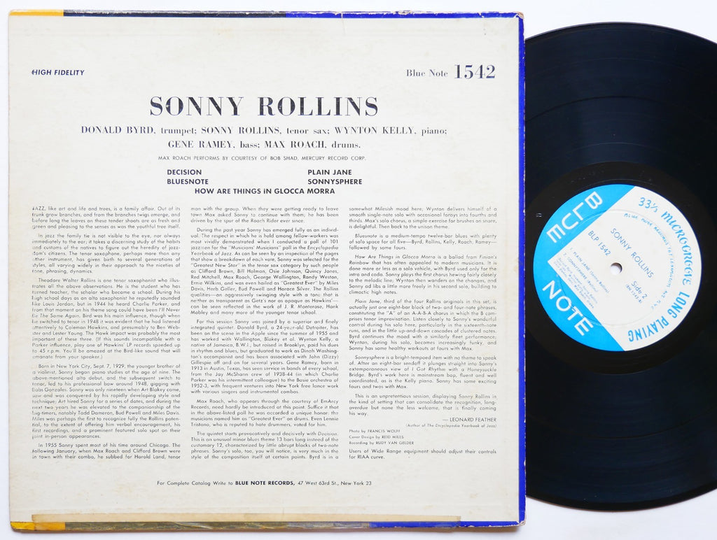 SONNY ROLLINS Volume 1 BLUE NOTE BLP 1542 US 1957 LEX EAR FLAT MONO Donald Byrd