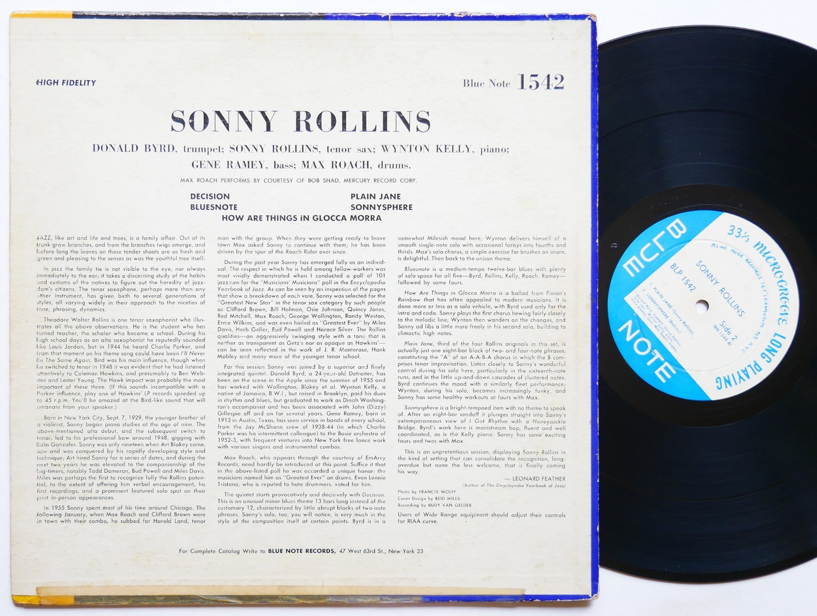 SONNY ROLLINS Volume 1 BLUE NOTE BLP 1542 US 1957 LEX EAR FLAT MONO Donald Byrd