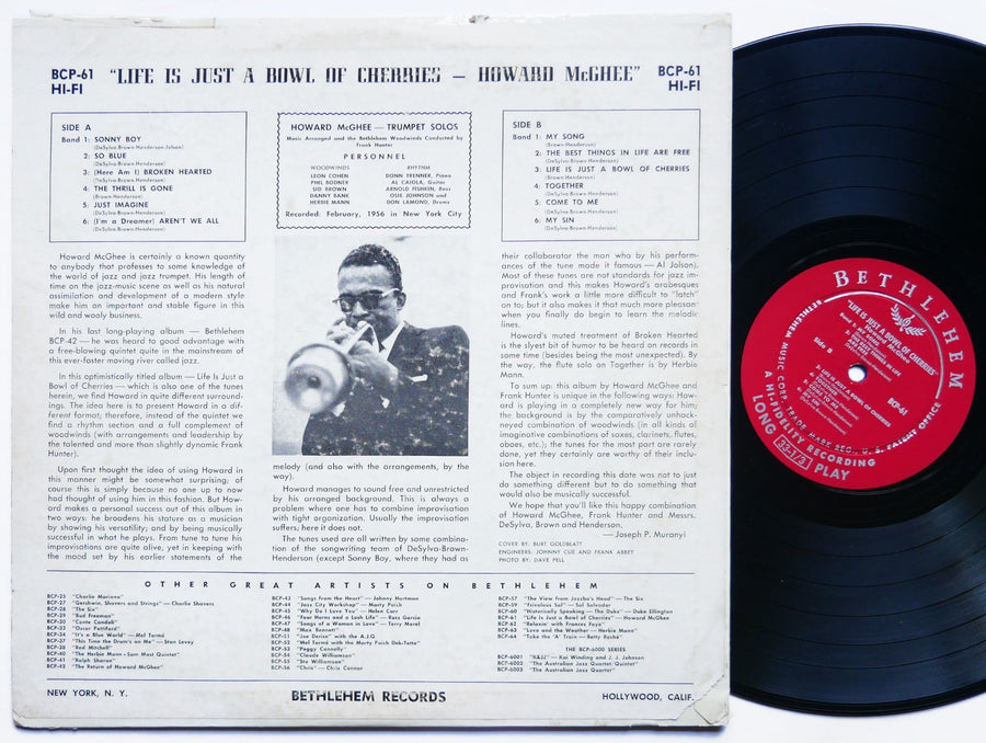 HOWARD MCGHEE Life Is Just A Bowl Of Cherries LP BETHLEHEM BCP 61 US '56 DG MONO