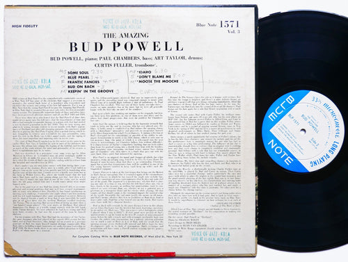Amazing BUD POWELL Vol. 3 Bud! LP BLUE NOTE 1571 US 1957 EAR MONO Curtis Fuller