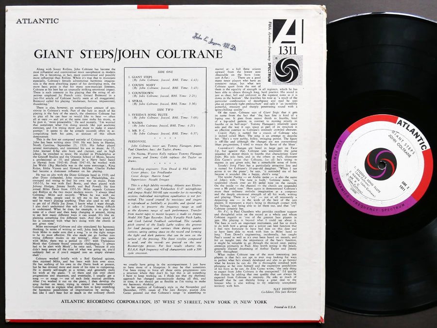 JOHN COLTRANE Giant Steps LP ATLANTIC 1311 US 1960 DG MONO Tommy Flanagan VG+