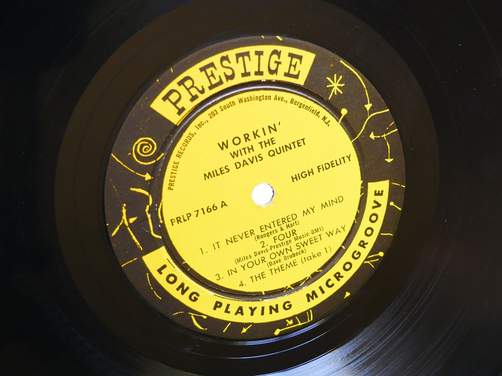 MILES DAVIS Workin' LP PRESTIGE PRLP 7166 US 1959 NJ RVG DG MONO John Coltrane