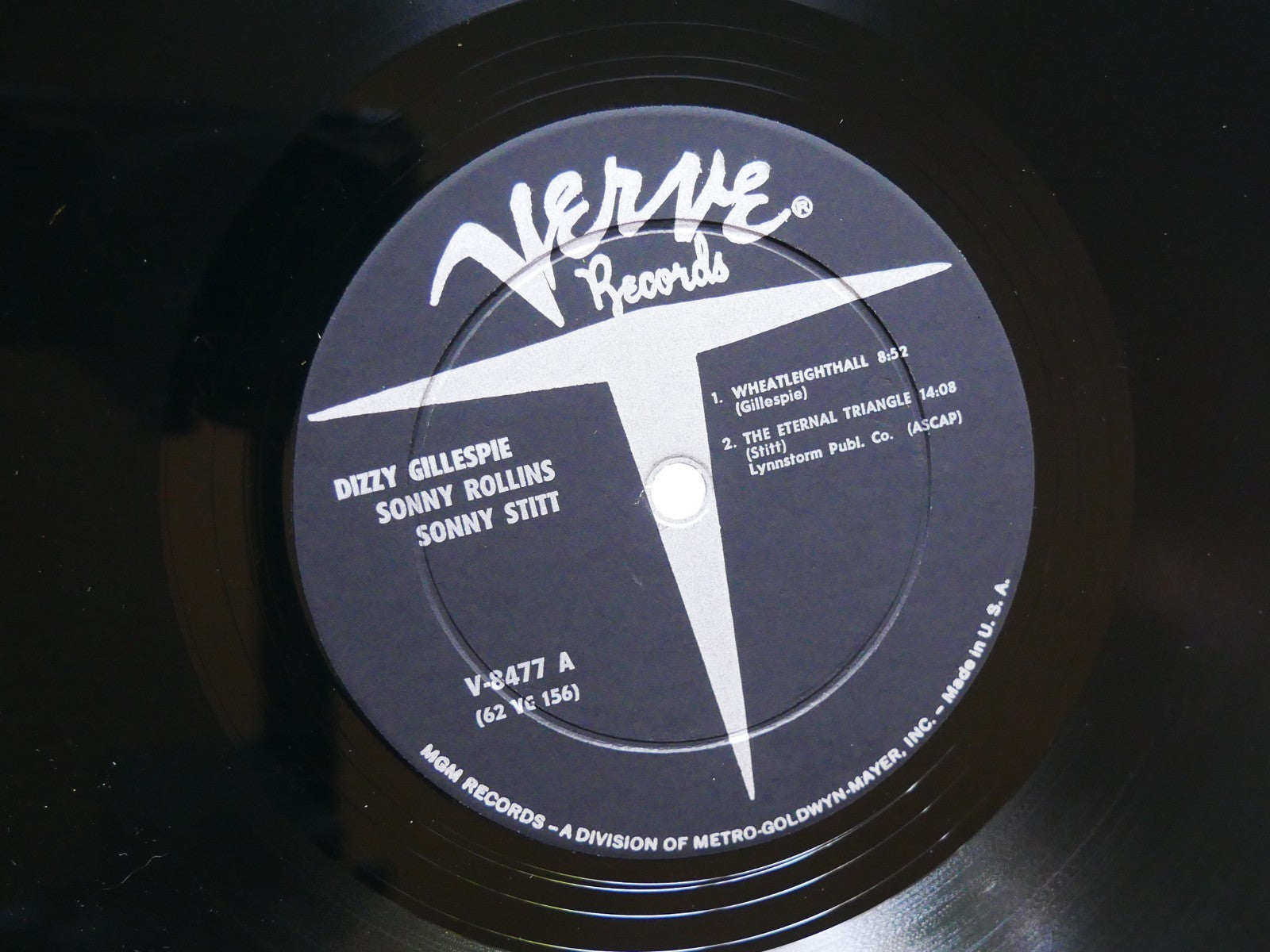 DIZZY GILLESPIE SONNY ROLLINS SONNY STITT VERVE V-8477 US 1962 DG MONO JAZZ VG+