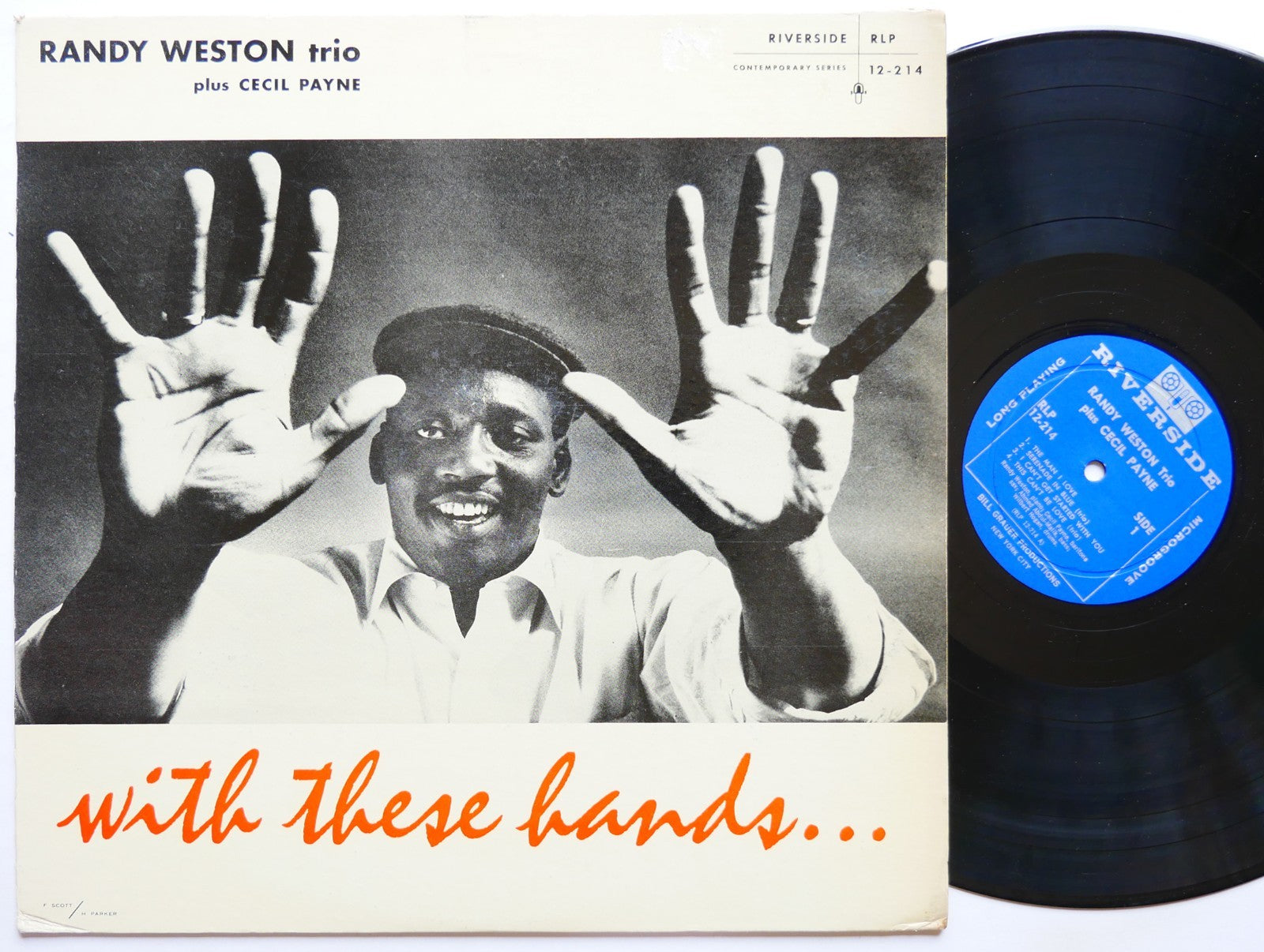 RANDY WESTON Trio CECIL PAYNE With These Hands.. LP RIVERSIDE RLP 12-214 DG MONO