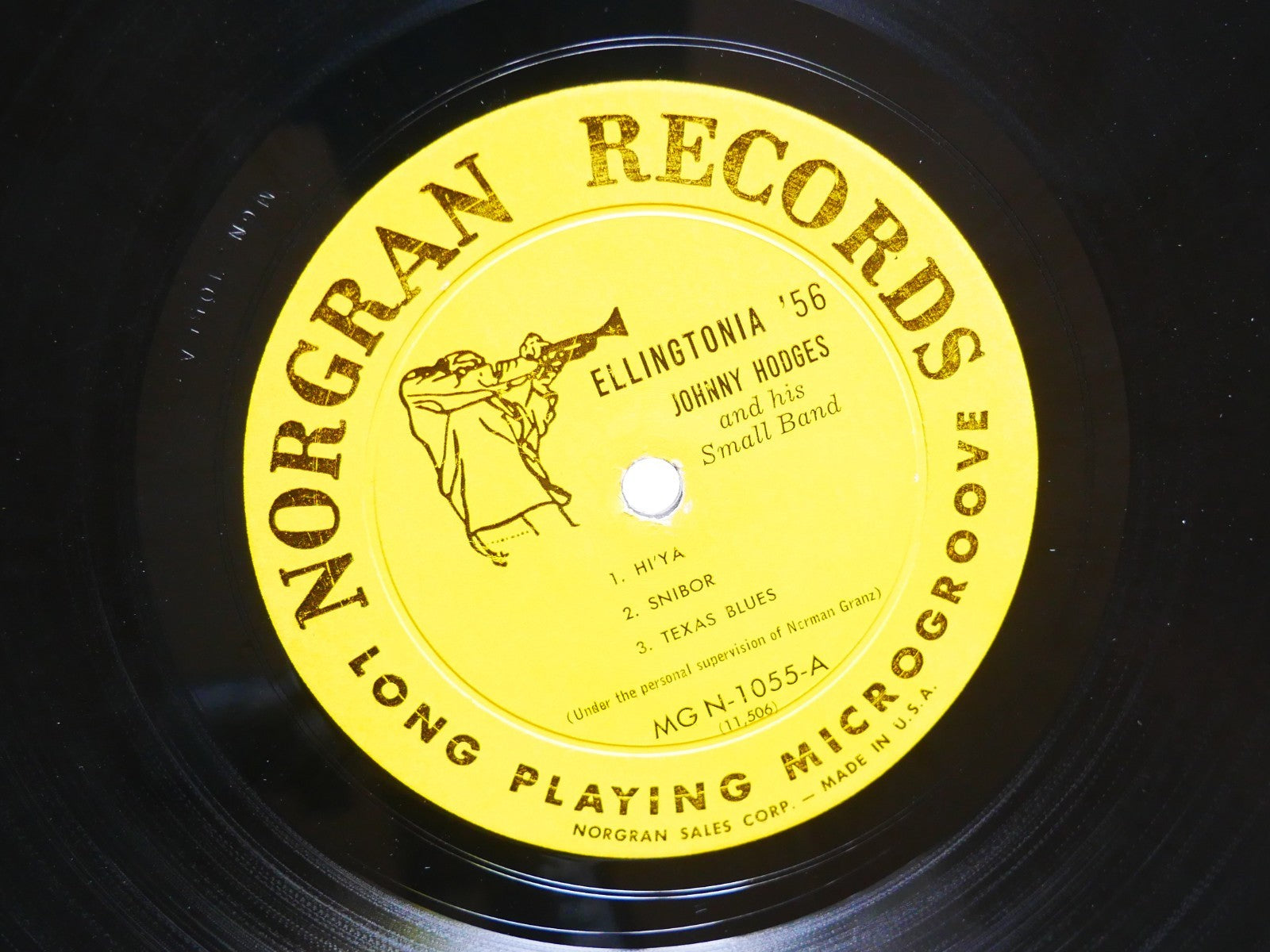 JOHNNY HODGES Ellingtonia '56 LP NORGRAN MG N-1055 US '56 DG MONO Paul Gonsalves