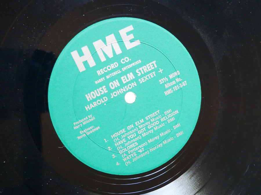 HAROLD JOHNSON Sextet + House On Elm Street LP H.M.E. HME-101-5-67 US 1967 MONO