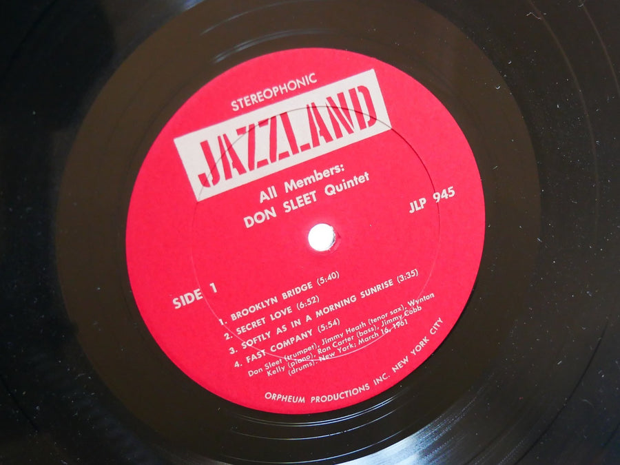 DON SLEET  WYNTON KELLY All Members LP JAZZLAND JLP 945S Jimmy Heath Ron Carter