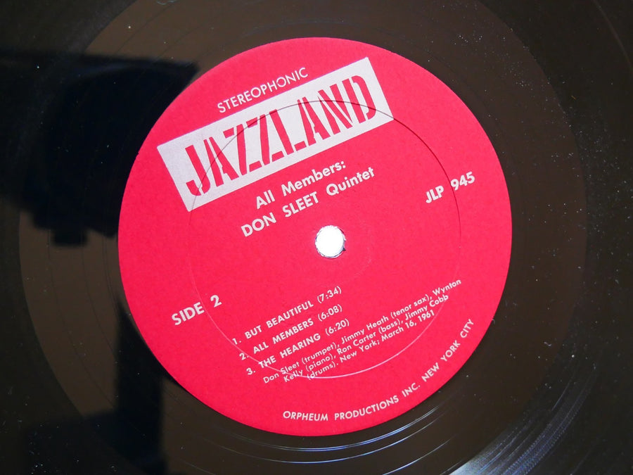 DON SLEET  WYNTON KELLY All Members LP JAZZLAND JLP 945S Jimmy Heath Ron Carter