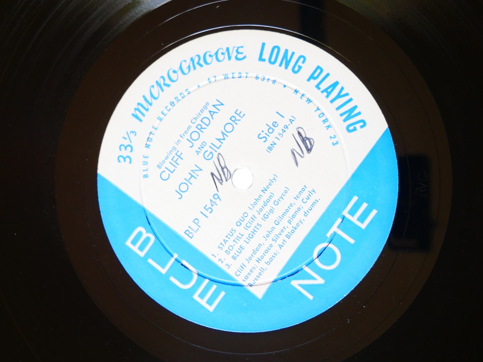 CLIFFORD JORDAN JOHN GILMORE Blowing In From Chicago LP BLUE NOTE 1549 US 1958