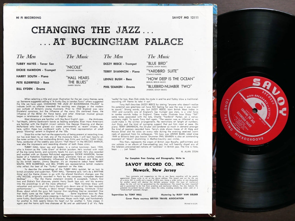 DIZZY REECE TUBBY HAYES Changing The Jazz At Buckingham Palace LP SAVOY MG 12111