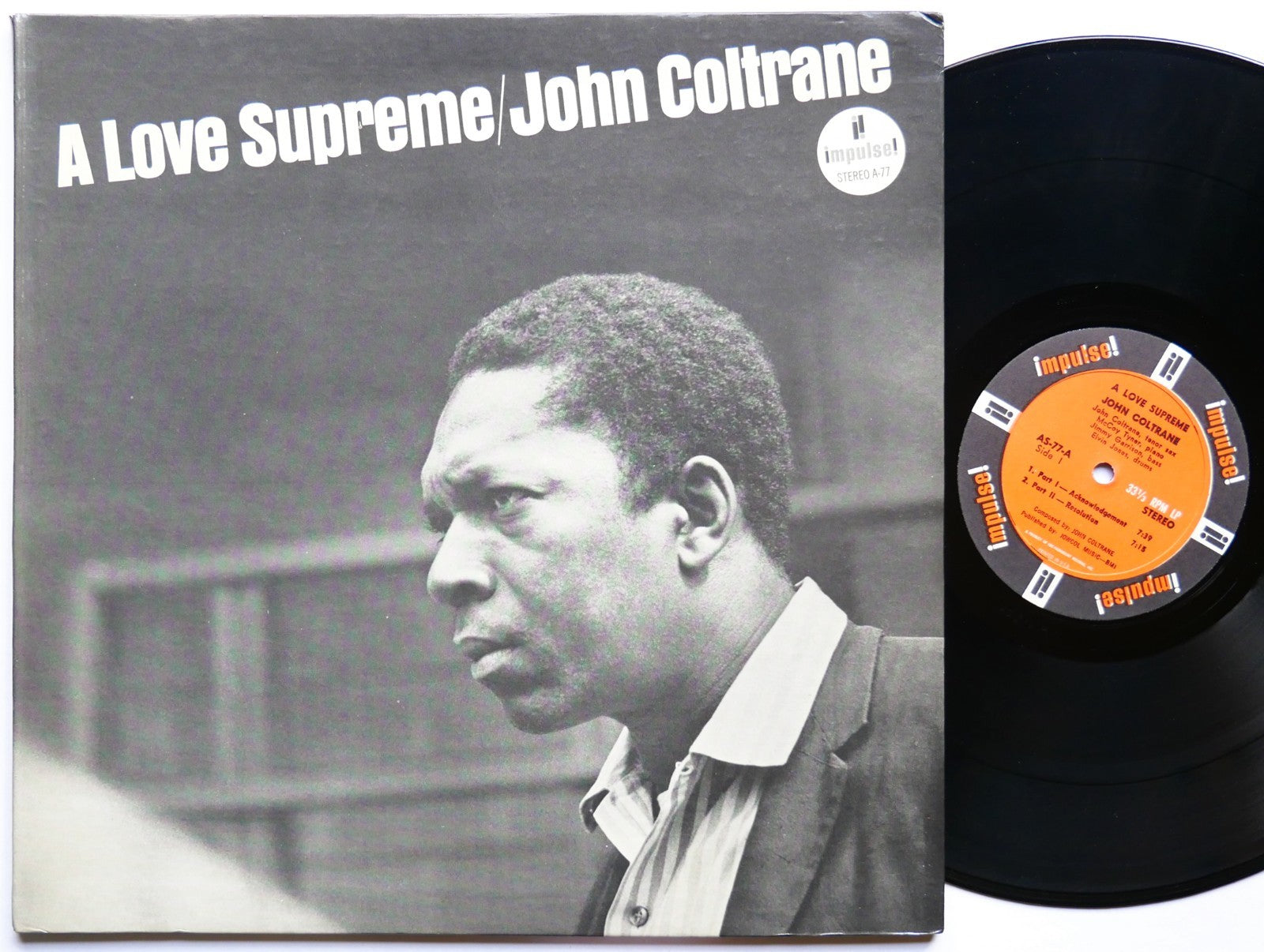 JOHN COLTRANE A Love Supreme LP IMPULSE! AS-77 RVG Elvin Jones McCoy Tyner VG+