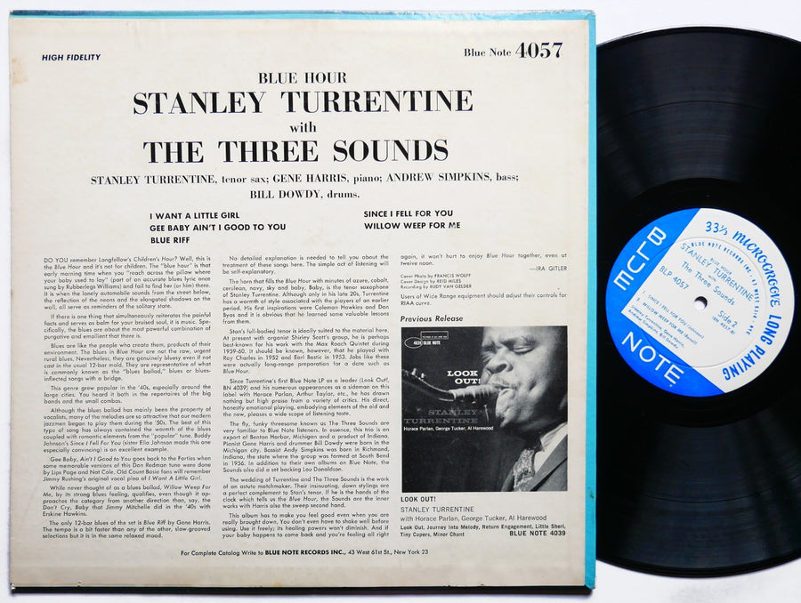 STANLEY TURRENTINE THE THREE SOUNDS Blue Hour LP BLUE NOTE BLP 4057 EAR MONO VG+