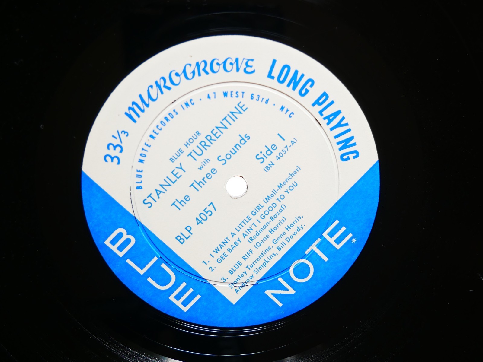 STANLEY TURRENTINE THE THREE SOUNDS Blue Hour LP BLUE NOTE BLP 4057 EAR MONO VG+