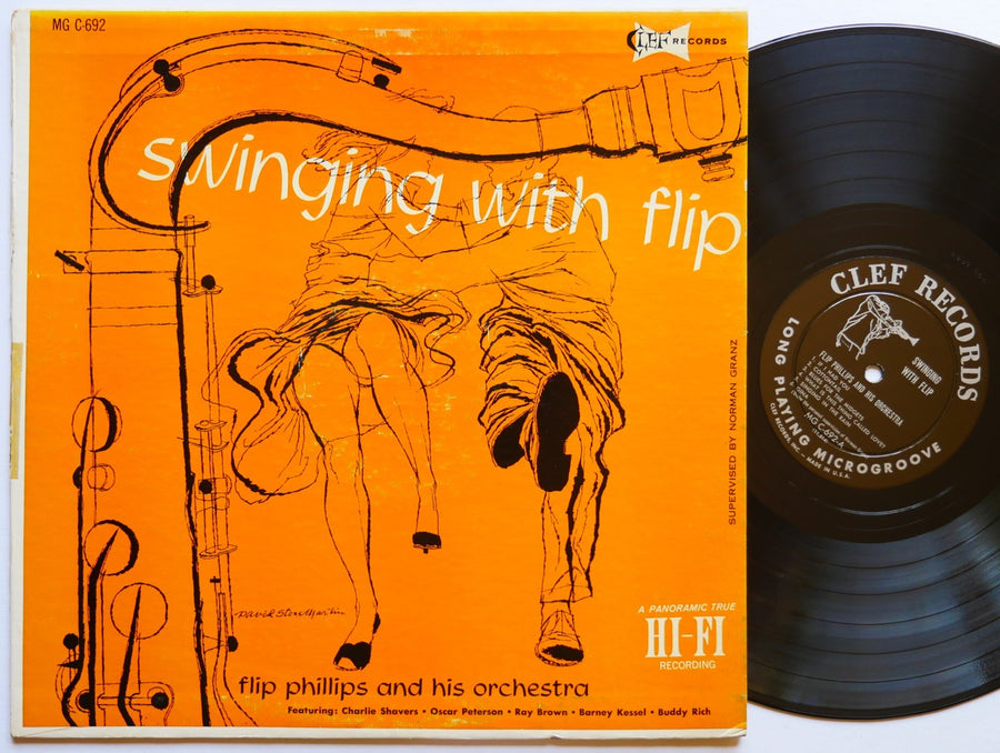 FLIP PHILLIPS Swinging With Flip LP CLEF MG C-692 US 1956 DG MONO Oscar Peterson