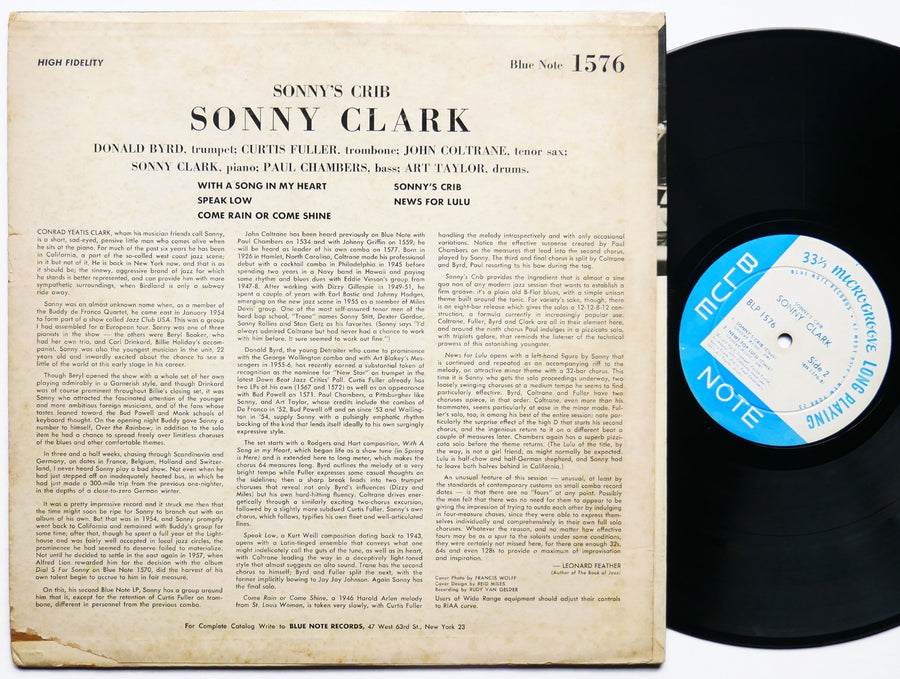 SONNY CLARK Sonny's Crib LP BLUE NOTE BLP 1576 US 1959 EAR DG MONO John Coltrane