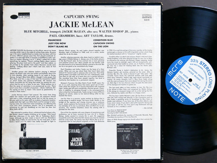 JACKIE MCLEAN Capuchin Swing LP BLUE NOTE BST 84038 US '66 LIBERTY Blue Mitchell