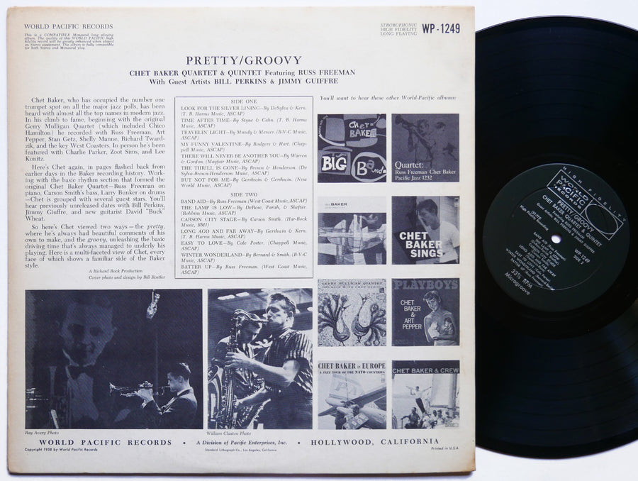 CHET BAKER Pretty / Groovy LP WORLD PACIFIC RECORDS WP-1249 US 1958 DG MONO VG+