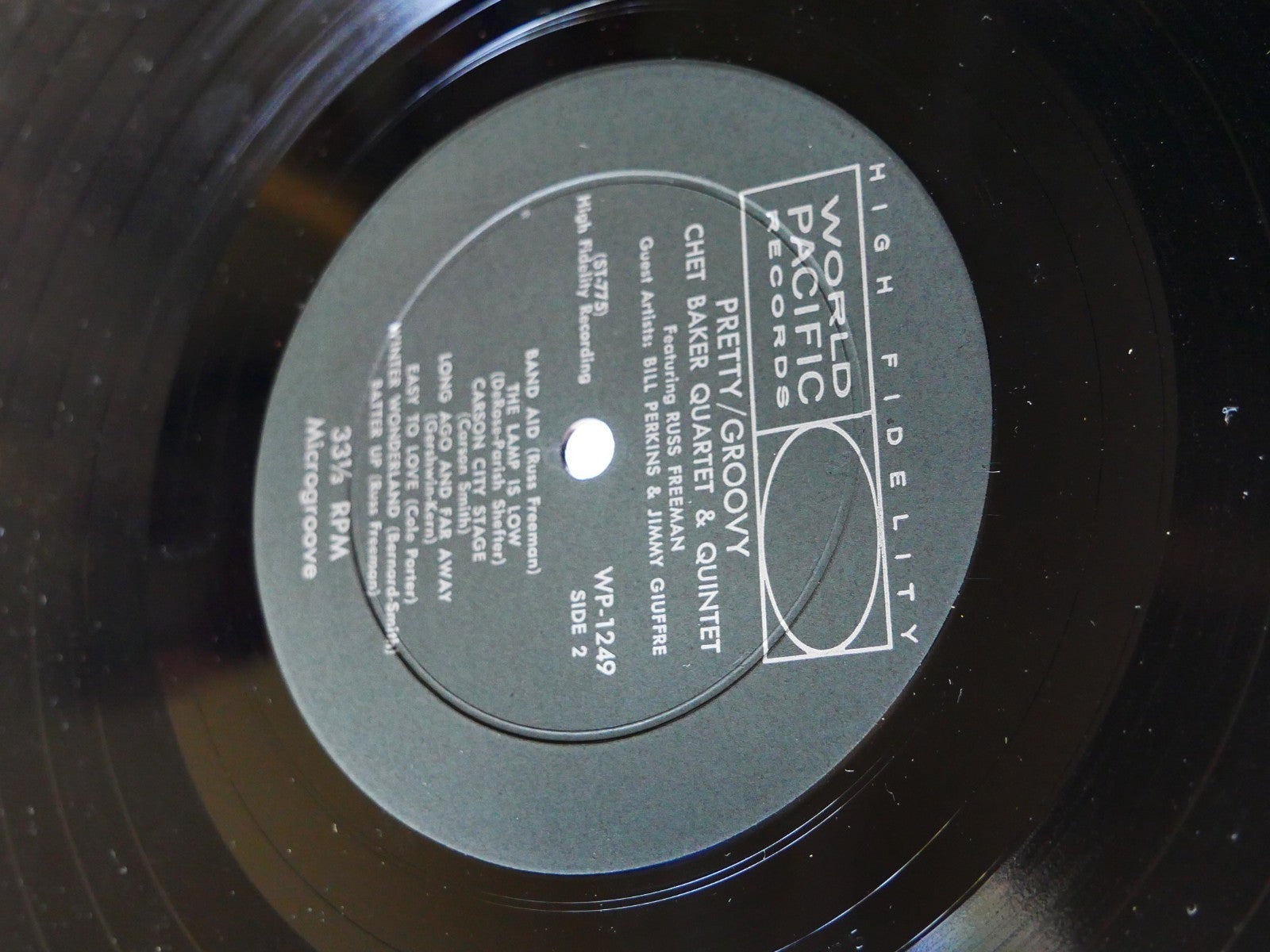 CHET BAKER Pretty / Groovy LP WORLD PACIFIC RECORDS WP-1249 US 1958 DG MONO VG+