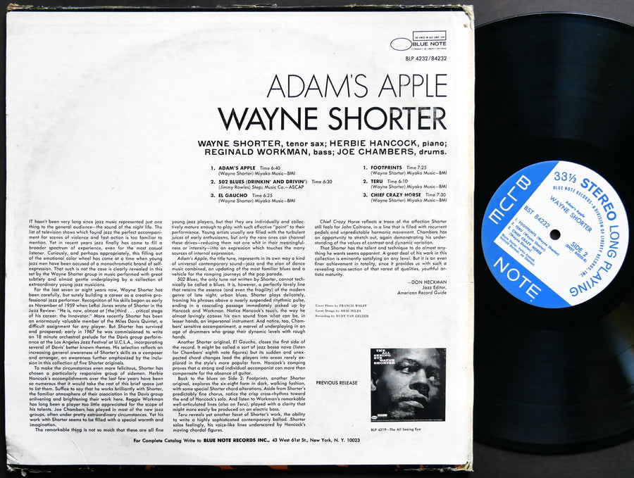 WAYNE SHORTER Adam's Apple LP BLUE NOTE BST 84232 US 1966 LIBERTY Herbie Hancock