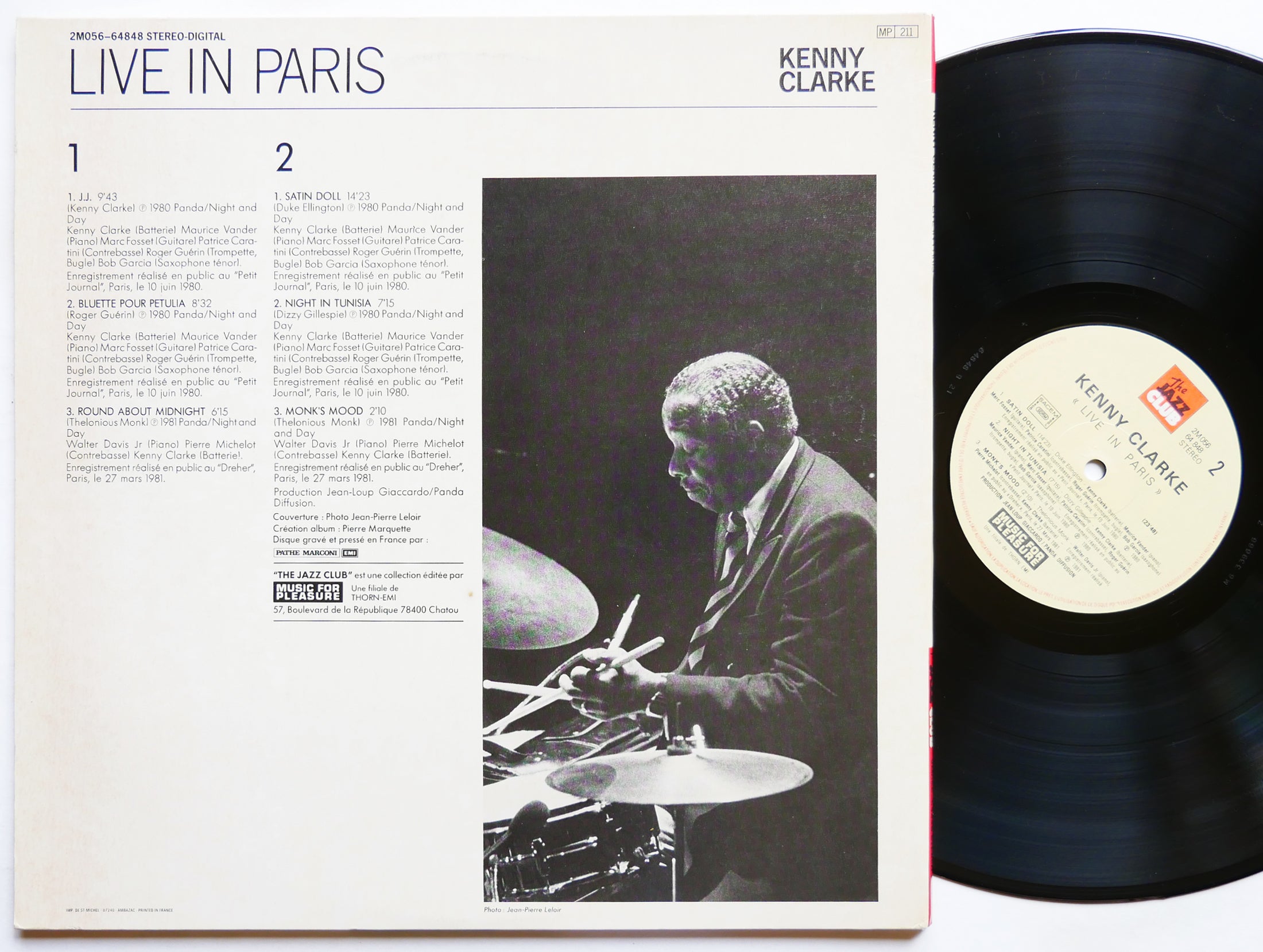 KENNY CLARKE Live In Paris 1980/81 LP MUSIC FOR PLEASURE 2M 056-64848 FRANCE '83