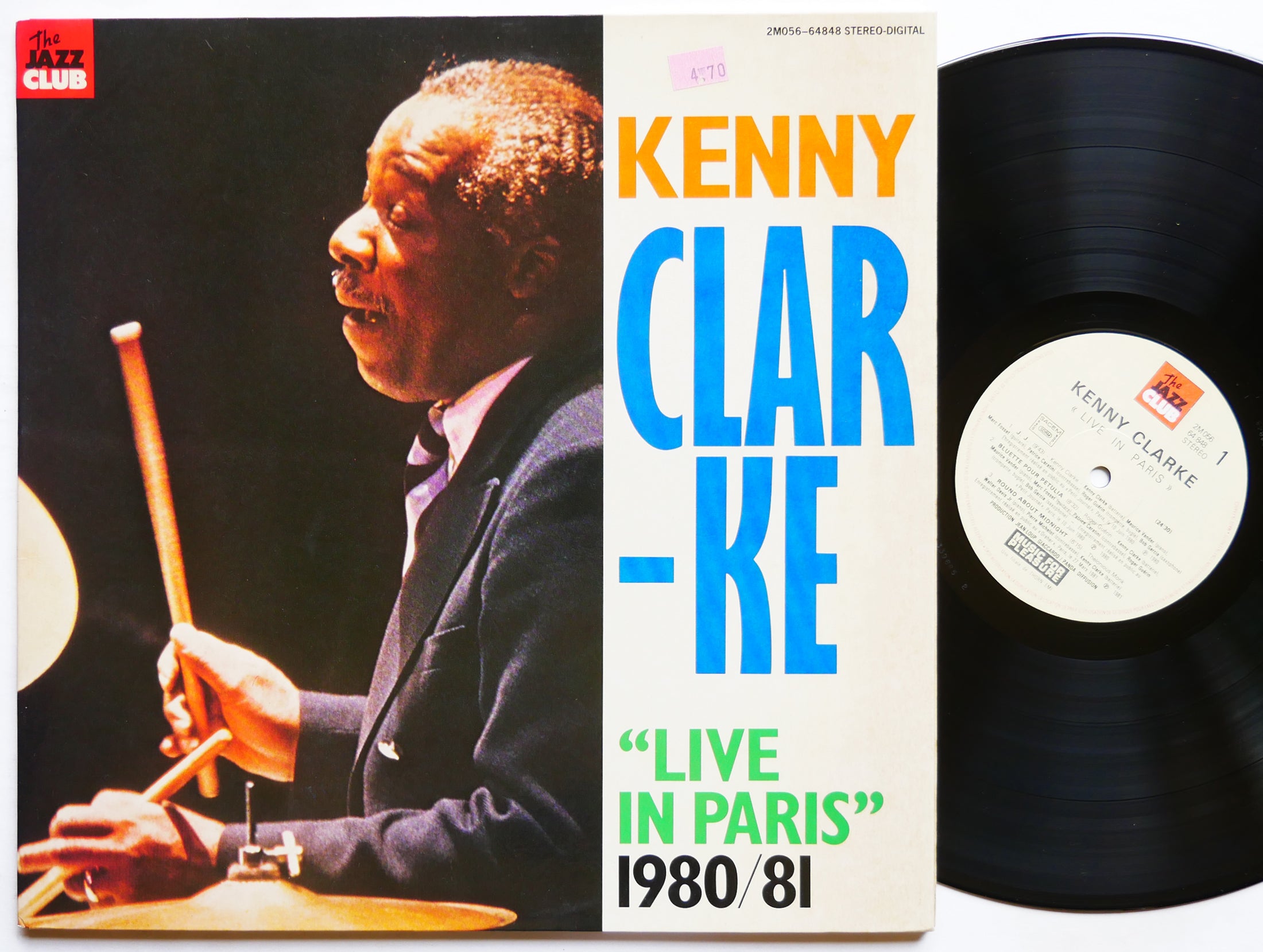 KENNY CLARKE Live In Paris 1980/81 LP MUSIC FOR PLEASURE 2M 056-64848 FRANCE '83