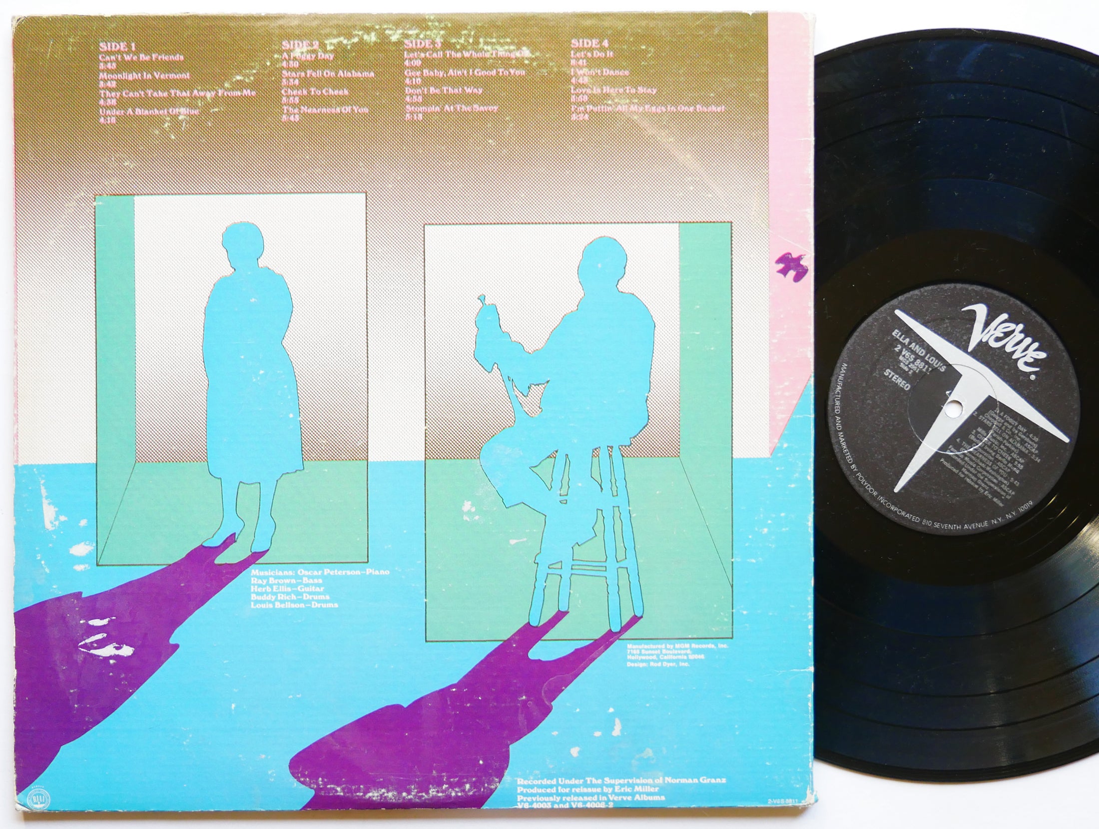 ELLA FITZGERALD LOUIS ARMSTRONG Ella & Louis 2 x LP VERVE 2-V6S-8811 US '72 JAZZ