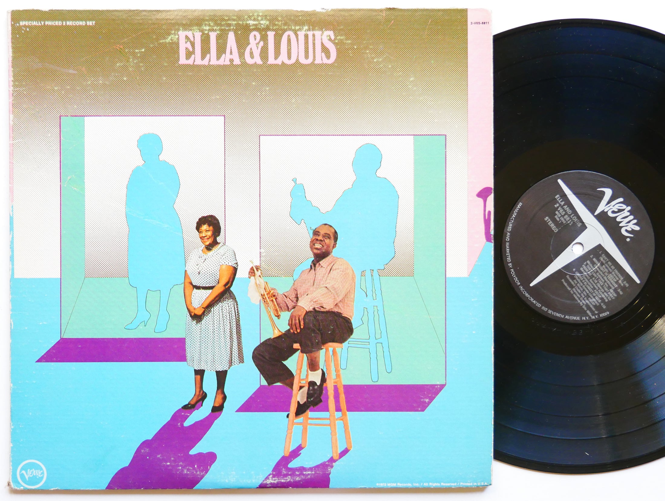 ELLA FITZGERALD LOUIS ARMSTRONG Ella & Louis 2 x LP VERVE 2-V6S-8811 US '72 JAZZ