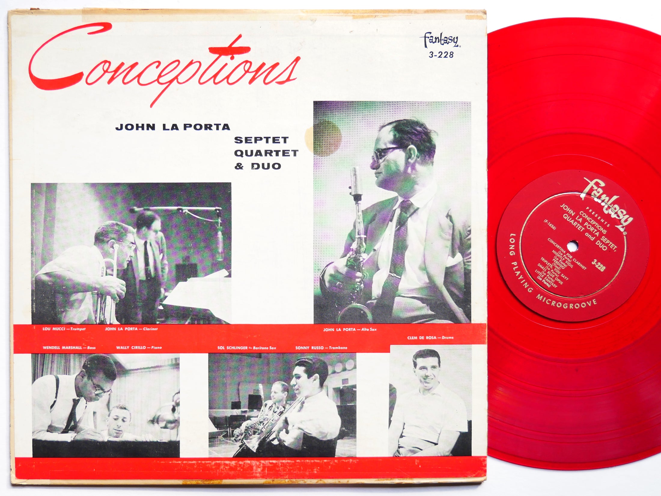 JOHN LA PORTA Conceptions LP FANTASY 3-228 US 1956 DG MONO RED WAX Lou Mucci