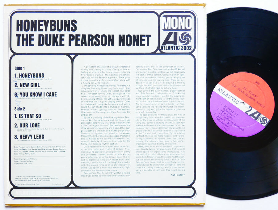 DUKE PEARSON Nonet Honeybuns LP ATLANTIC 3002 US 1966 Johnny Coles Pepper Adams