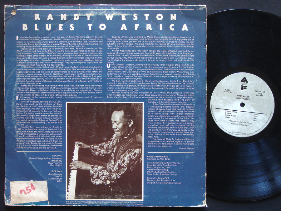 RANDY WESTON Blues To Africa LP ARISTA AL 1014 US 1975 Jazz Modal
