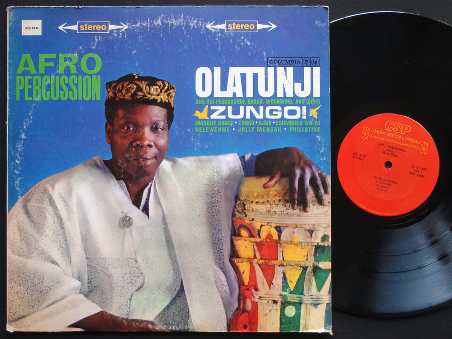 OLATUNJI Afro Percussion, Brass, Woodwind, And Choir Zungo! LP Columbia ACS 8434